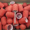 Cappucci fresa pedicure C13R rosso 60 Gritt, Ø 13mm Multibor
