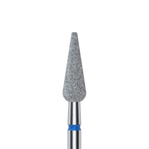 Punta Staleks diamantata Pera Appuntita, blu, Ø 4mm, abrasivo medio
