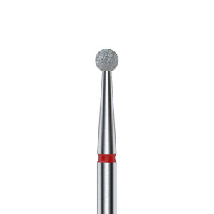 Punta Staleks diamantata a sfera, rosso, Ø 2,7mm, abrasivo morbido
